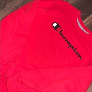 Red Champion Pullover